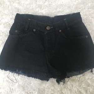 vintage black Levi cutoff shorts
